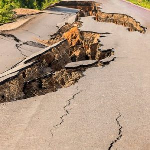 earthquake road damage
